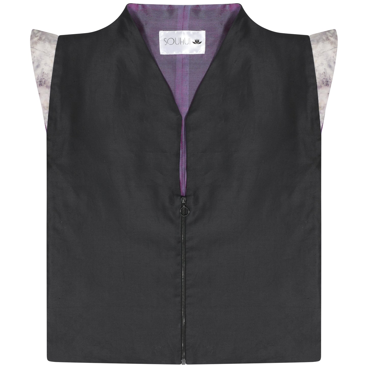 JOKI Zip-up Cap Sleeve Top