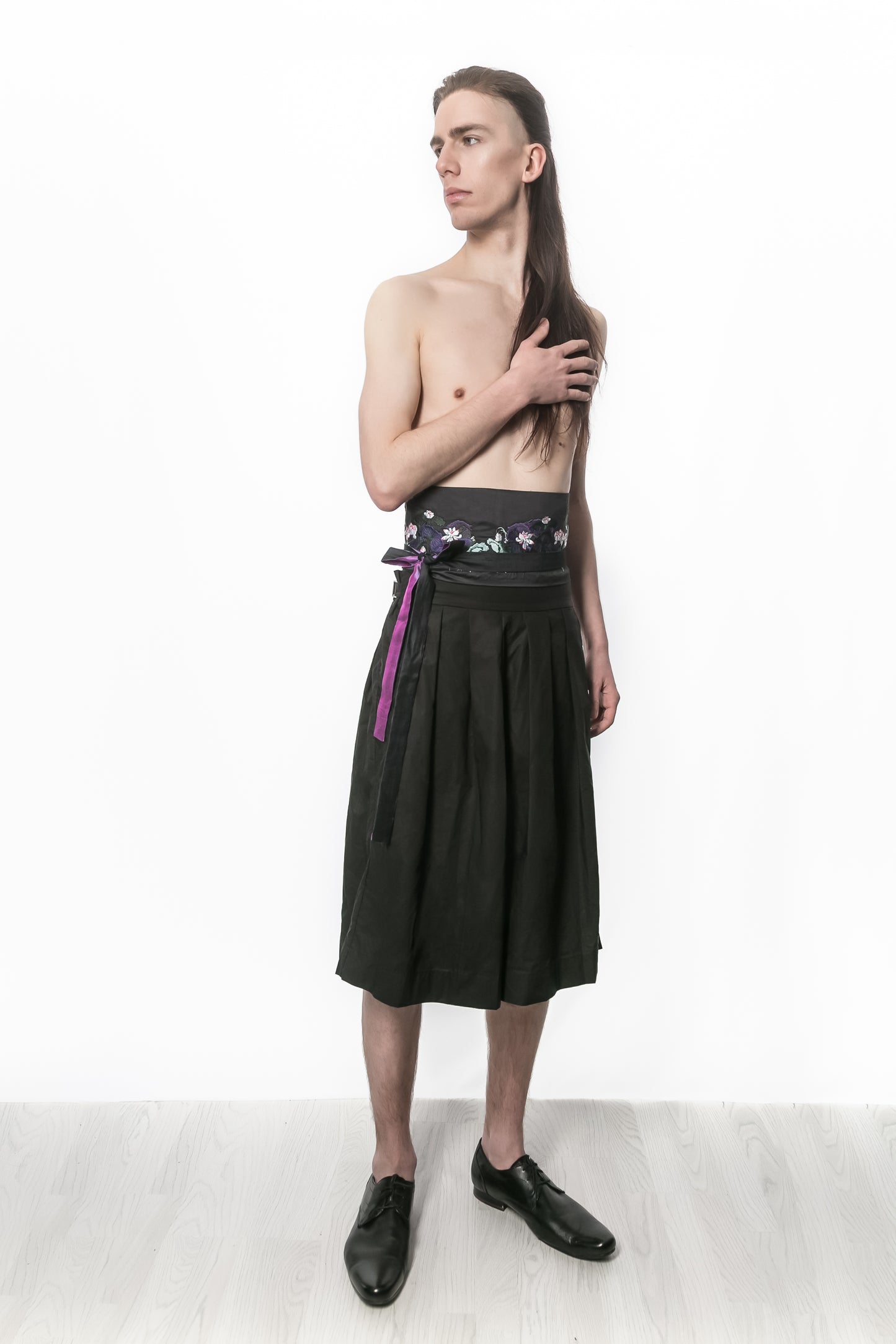 GOJENI Pleated Long Culottes