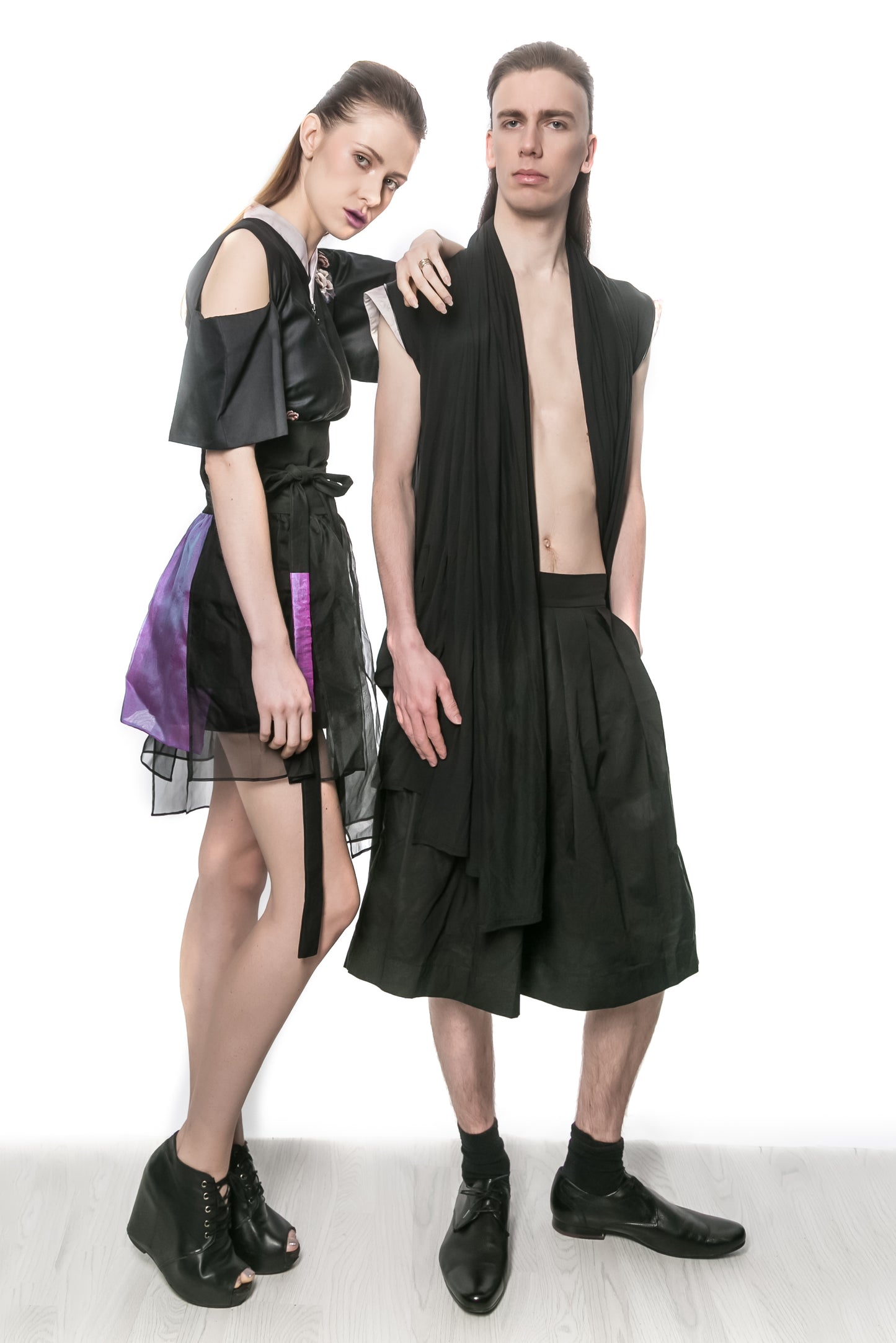 GOJENI Pleated Long Culottes