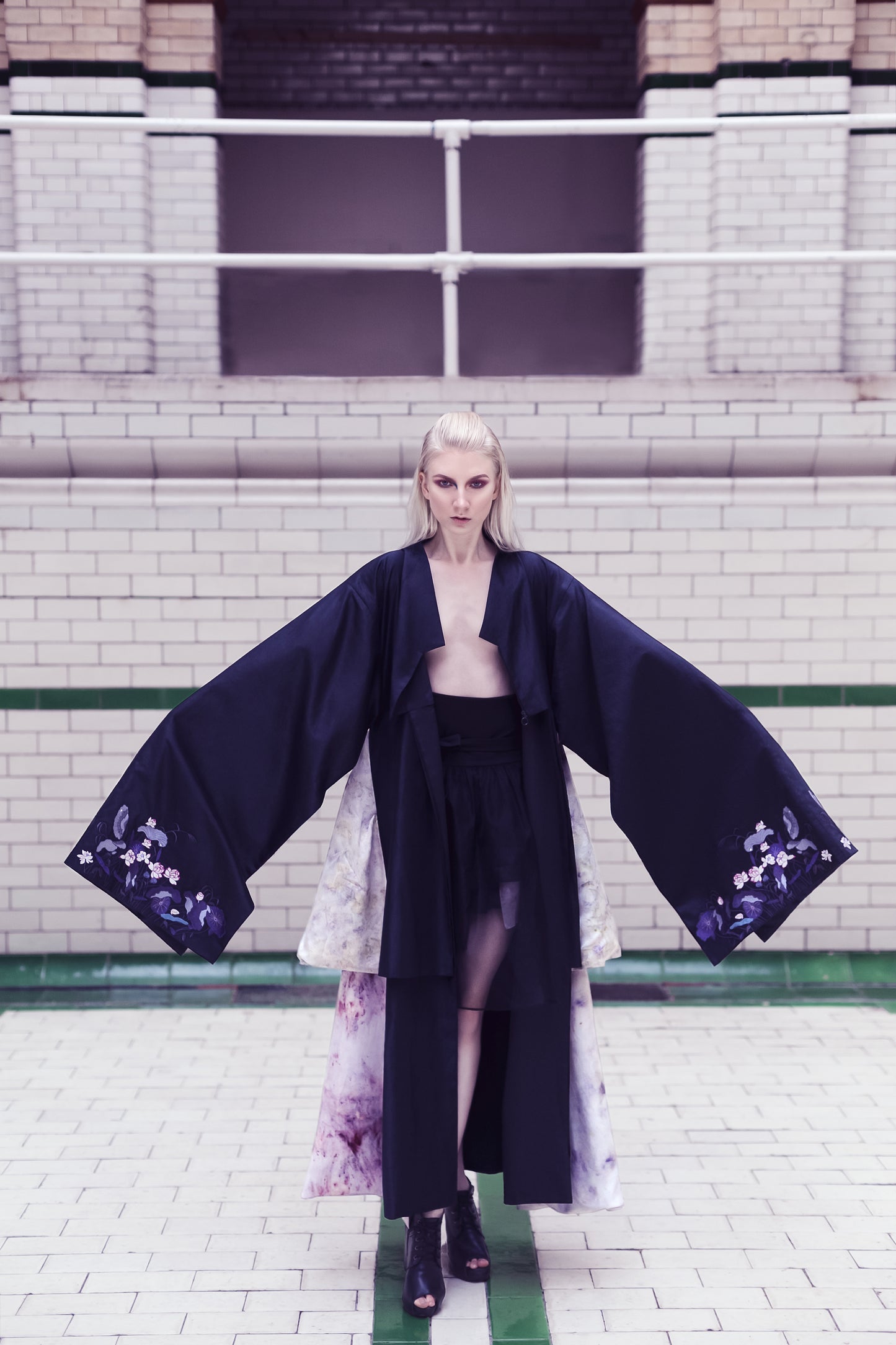 DURUMAK full length embroidered coat