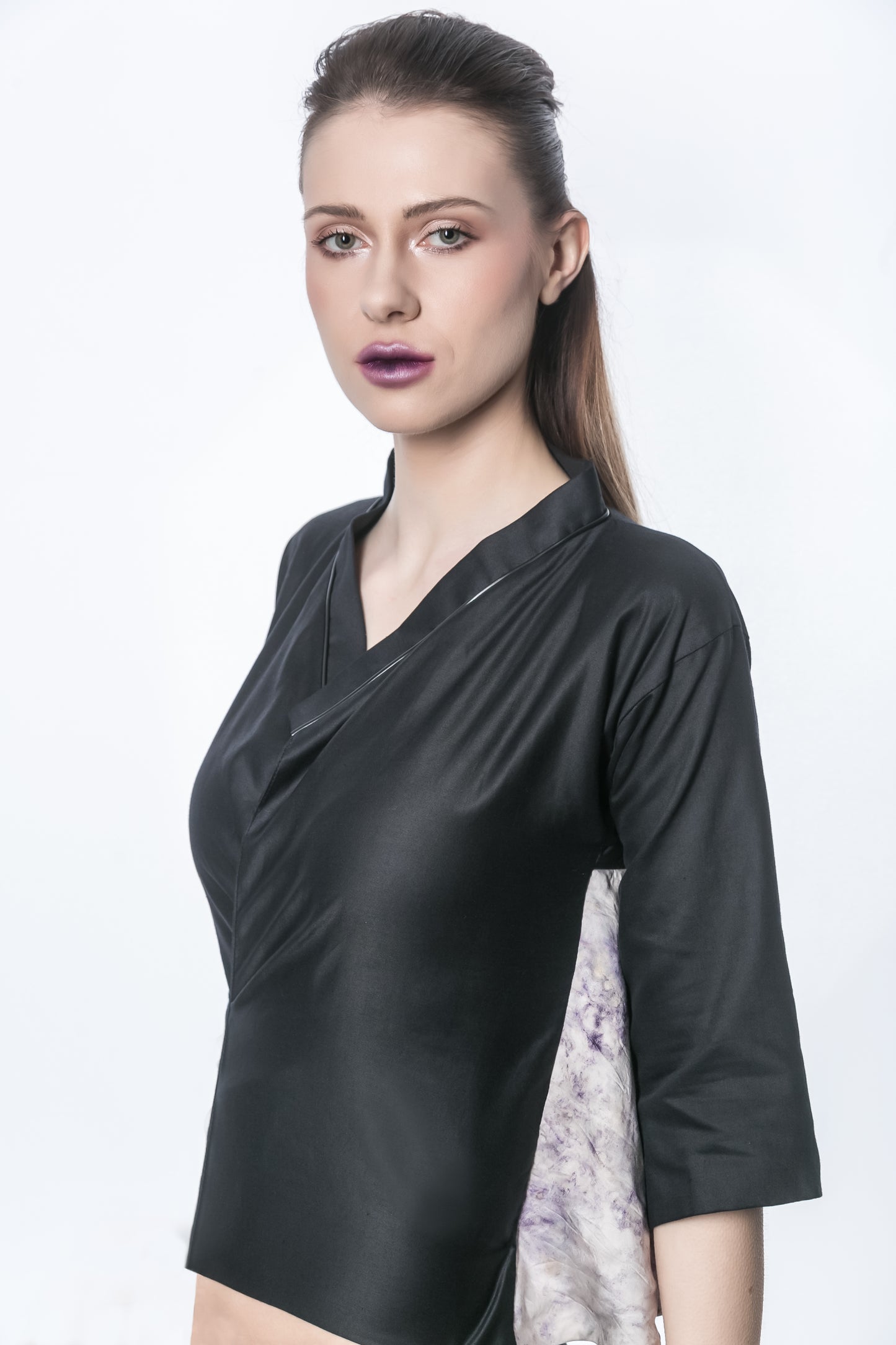 DANGUI Wrap Peplum Blouse