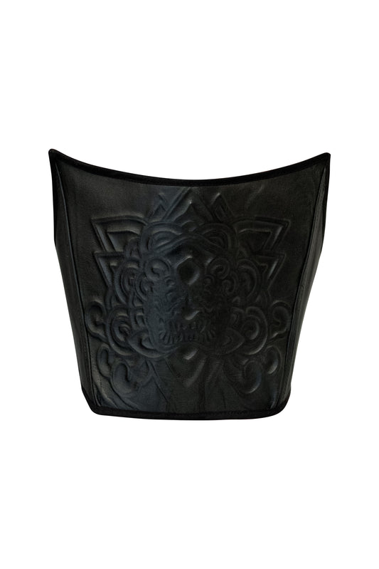 GARIGAE Leather Bustier
