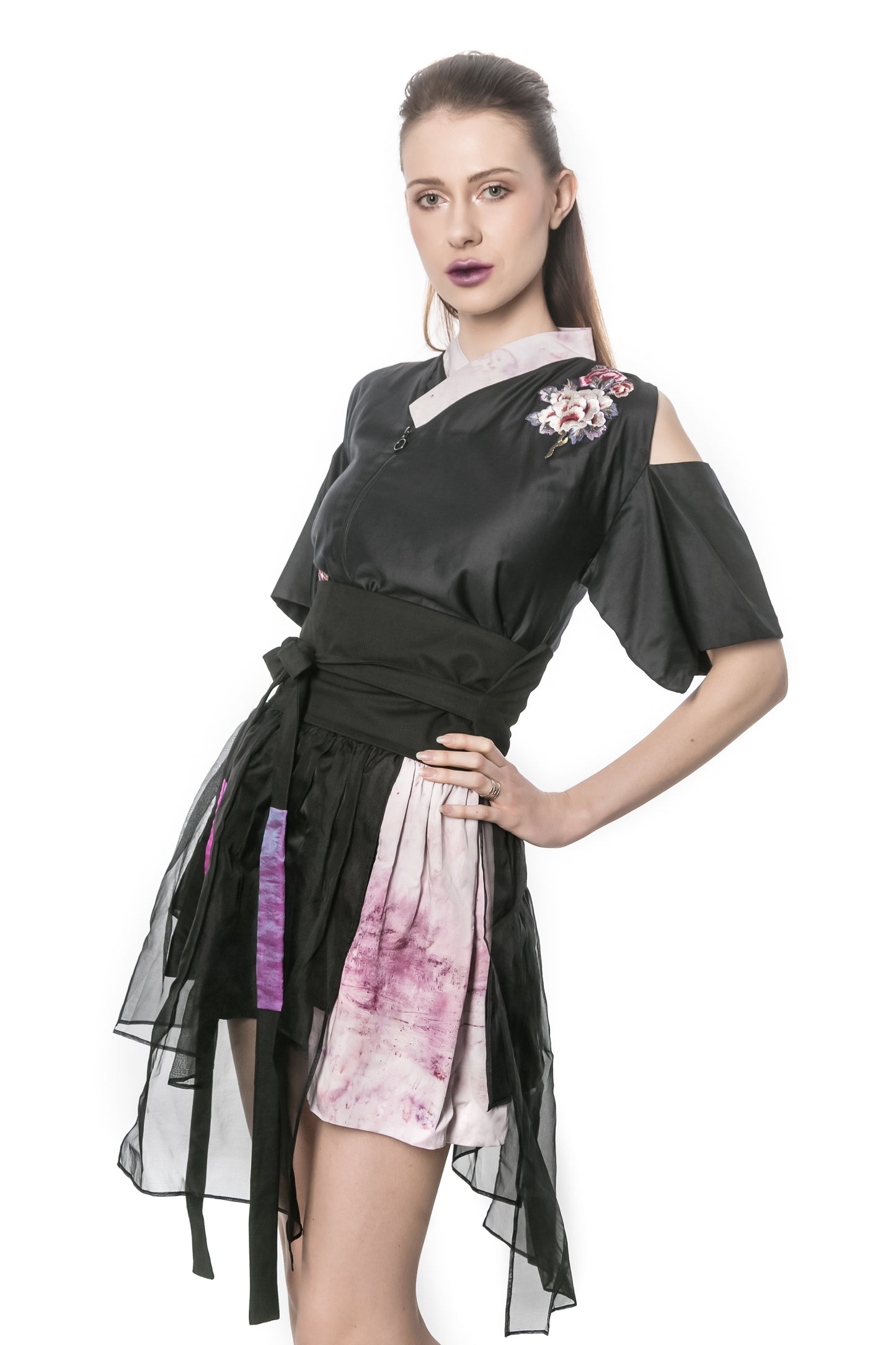 SOHK Multi-layer Mini Wrap Skirt