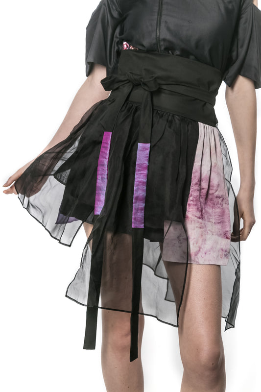 SOHK Multi-layer Mini Wrap Skirt